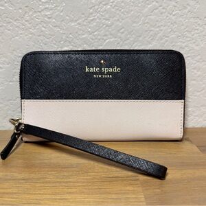 Kate Spade Two-Tone Black and Cream Wallet